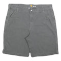 CARHARTT Mens Shorts Grey Relaxed Fit XL W40 Workwear Utility Cotton Blend