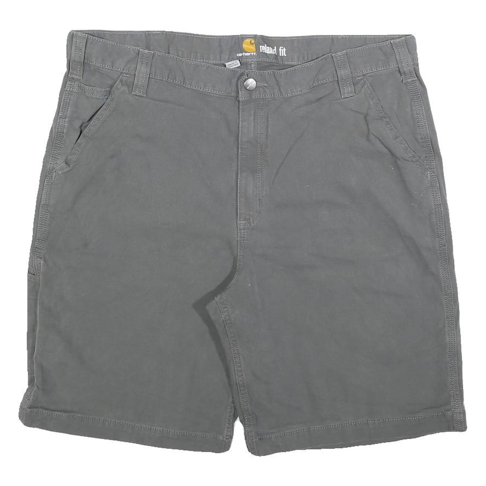 CARHARTT Mens Shorts Grey Relaxed Fit XL W40 Workwear Utility Cotton Blend