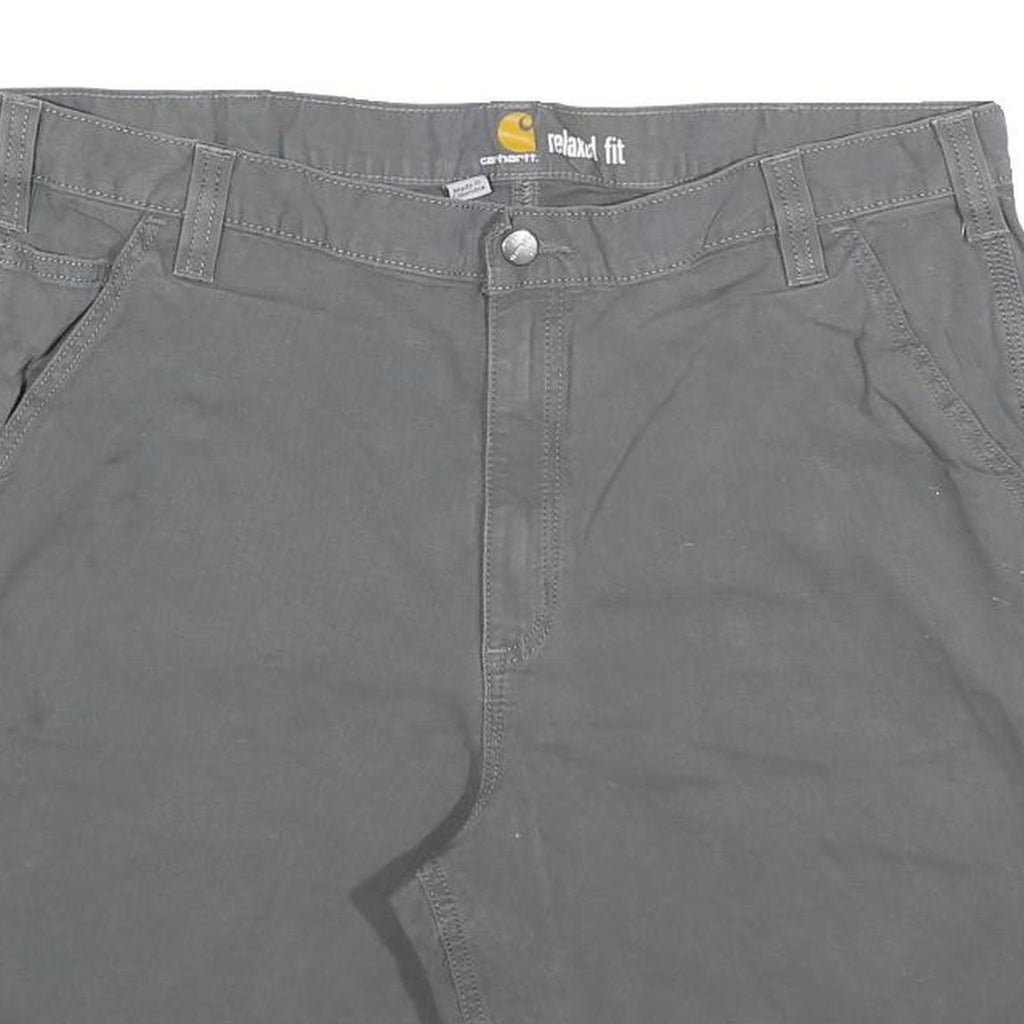 CARHARTT Mens Shorts Grey Relaxed Fit XL W40 Workwear Utility Cotton Blend