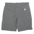 CARHARTT Mens Shorts Grey Relaxed Fit XL W40 Workwear Utility Cotton Blend