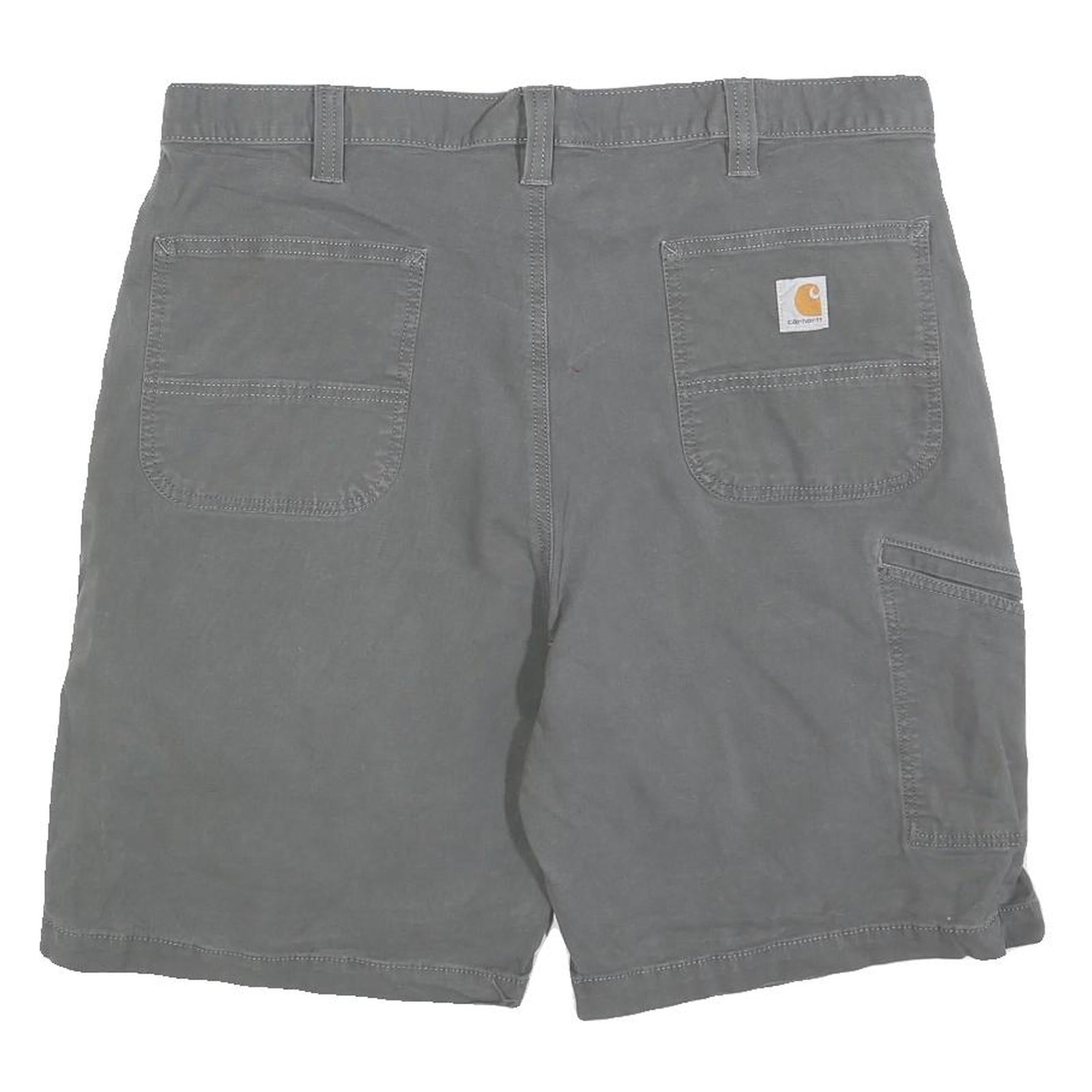 CARHARTT Mens Shorts Grey Relaxed Fit XL W40 Workwear Utility Cotton Blend