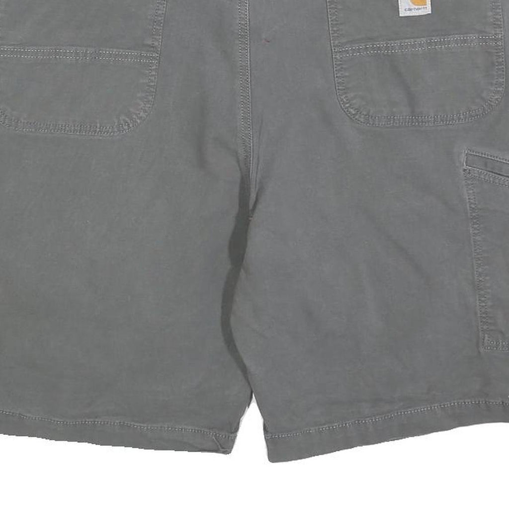 CARHARTT Mens Shorts Grey Relaxed Fit XL W40 Workwear Utility Cotton Blend