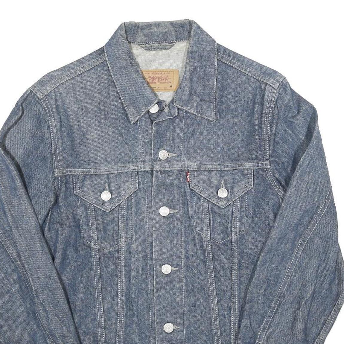 LEVI'S Womens Blue Denim Jacket M Cotton Classic Button Casual Lightweight