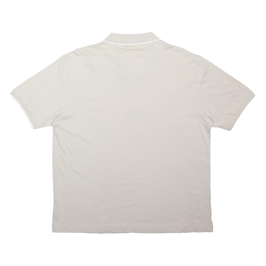 F&F Mens Beige Polo Shirt XL Cotton Short Sleeve Plain Basic Casual