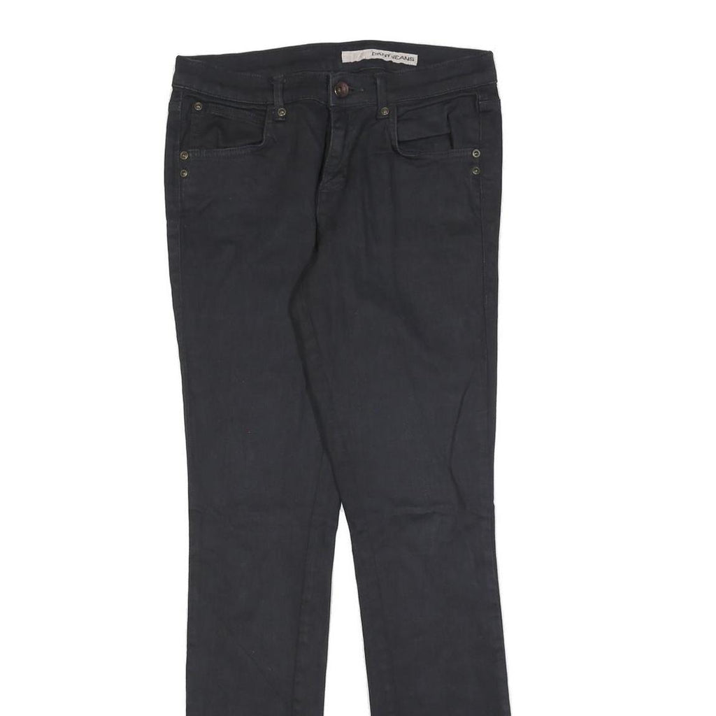 DKNY Womens Slim Black Jeans Denim W29 L32 Stretch Cotton Blend Zip Pocket