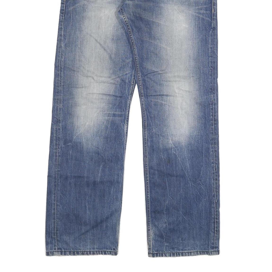 TOM TAILOR Mens Jeans Blue Regular Straight Denim Medium W36 L34 Casual Zip