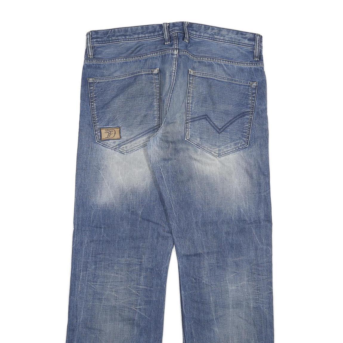 TOM TAILOR Mens Jeans Blue Regular Straight Denim Medium W36 L34 Casual Zip