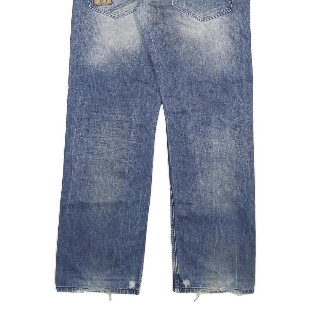 TOM TAILOR Mens Jeans Blue Regular Straight Denim Medium W36 L34 Casual Zip