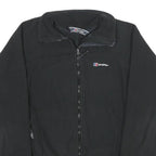 BERGHAUS Womens Black Outdoor Jacket M Polyester Zip Plain Small Logo