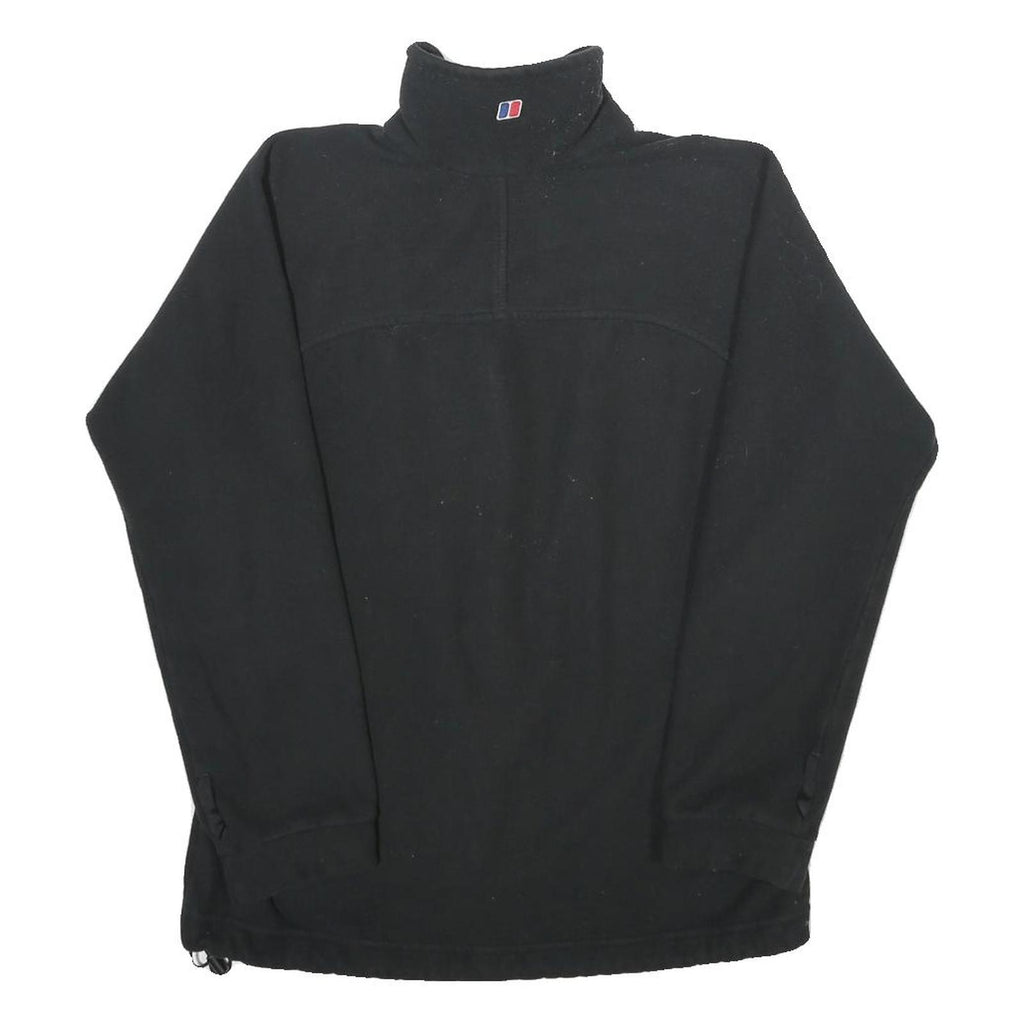 BERGHAUS Womens Black Outdoor Jacket M Polyester Zip Plain Small Logo