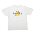 HARD ROCK CAFE Mens White Rome Graphic T-Shirt L Short Sleeve Crew Neck Cotton
