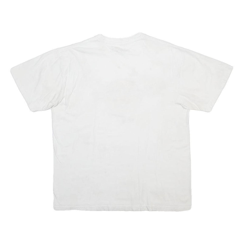 HARD ROCK CAFE Mens White Rome Graphic T-Shirt L Short Sleeve Crew Neck Cotton