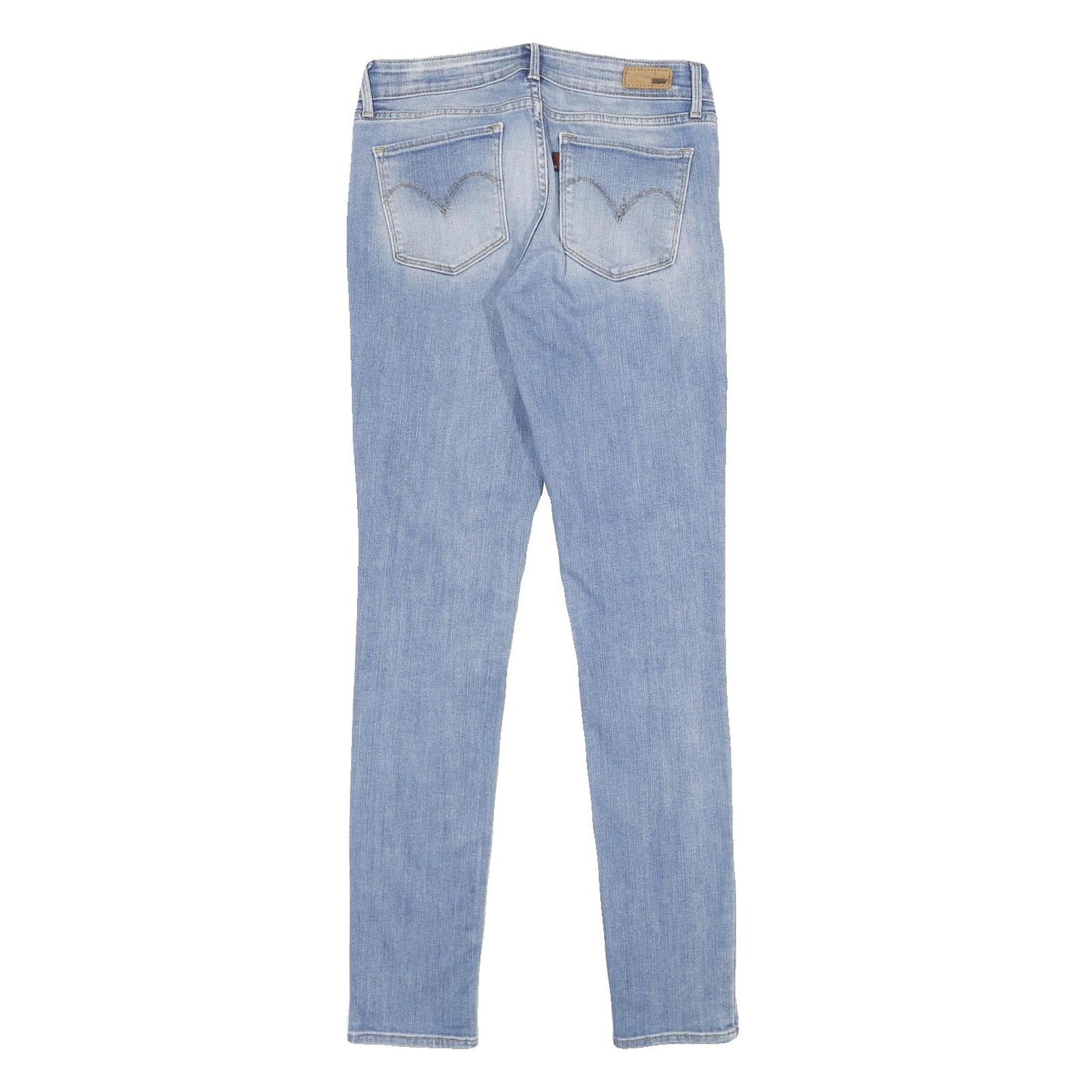 LEVI'S Demi Curve Mid Rise Skinny Womens Jeans Blue Relaxed Skinny Denim Light