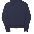 GAP Womens Navy Blue Cotton Blend Zip Up Hoodie XS Rainbow Logo Casual