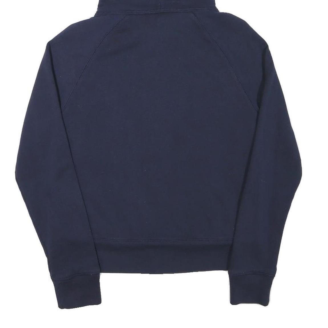 GAP Womens Navy Blue Cotton Blend Zip Up Hoodie XS Rainbow Logo Casual