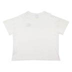 CHAMPION Womens White Graphic T-Shirt L Short Sleeve Crew Neck Cotton Blend