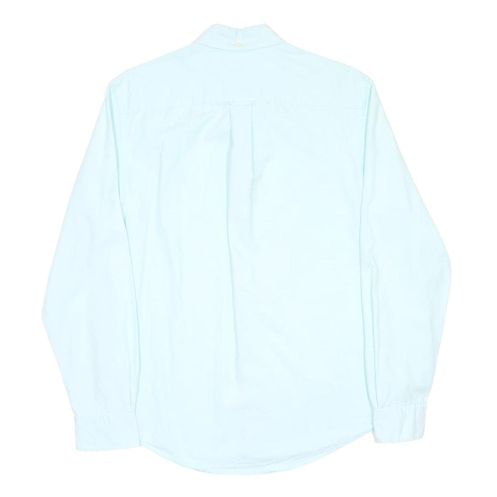 TOMMY HILFIGER Mens Light Blue Cotton Shirt M Classic Fit Button-Down Collar
