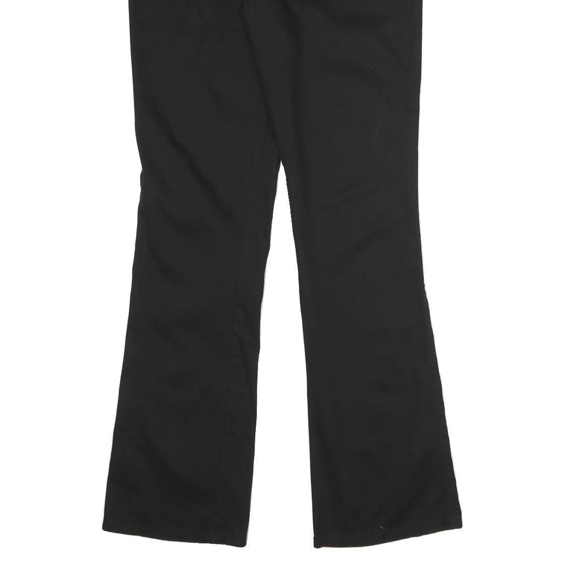 DICKIES Womens Cotton Blend Black Regular Flared Trousers W32 L32 Workwear