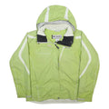 COLUMBIA Womens Green & White Outdoor Jacket XL Nylon Plain Hooded Zip