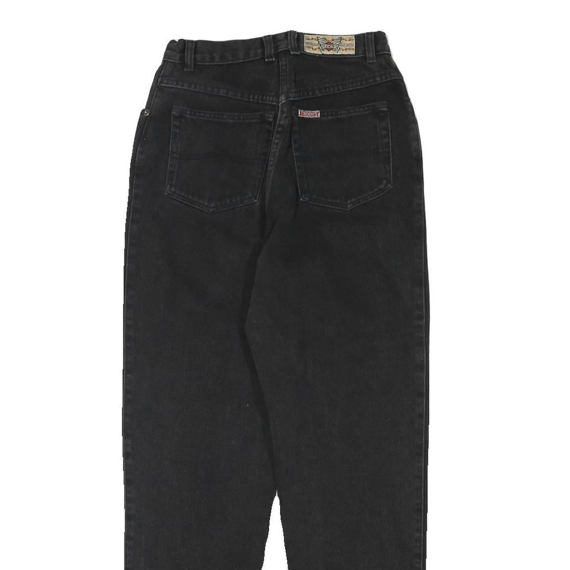 TEDDYS Womens Jeans Black Relaxed Straight Denim Medium W24 L29 Classic Fit