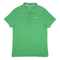 NIKE Mens Green Short Sleeve Plain Cotton Polo Shirt L Casual Sportswear