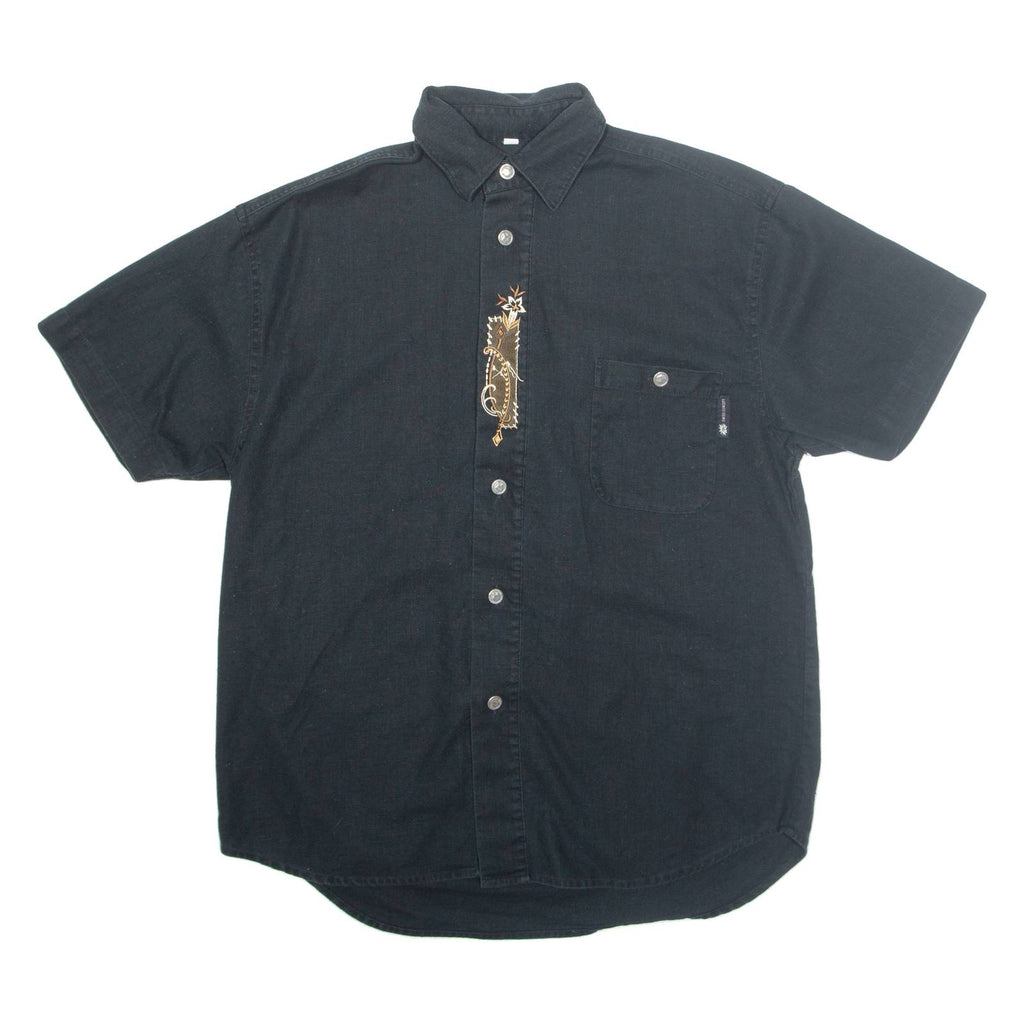 TOP SPIRIT Mens Plain Shirt Black M
