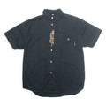 TOP SPIRIT Mens Plain Shirt Black M