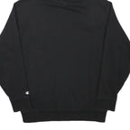CHAMPION Mens Black Hoodie S Cotton Blend Pullover with Logo Print