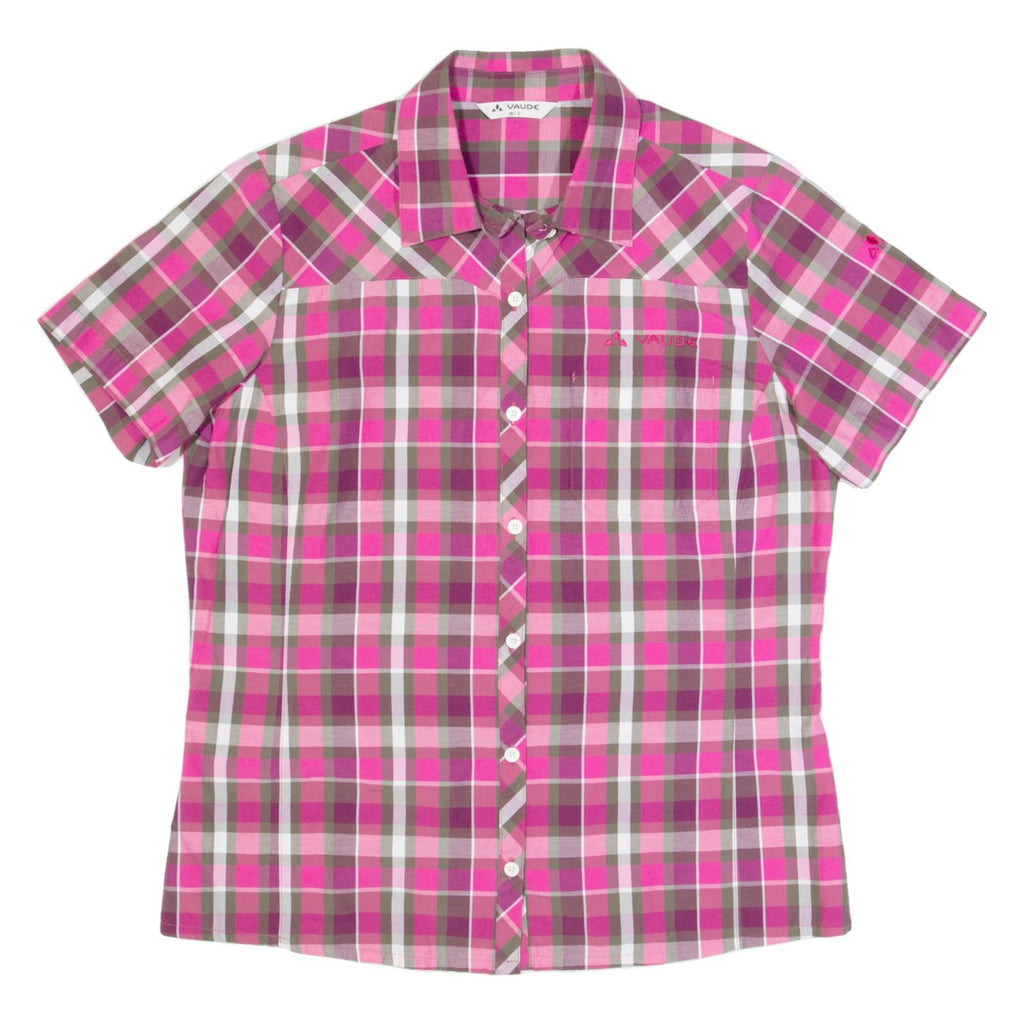 VAUDE Womens Shirt Pink Check S