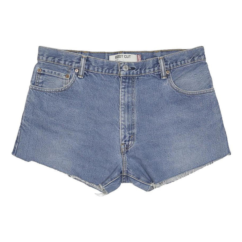 LEVI'S Womens Denim Blue Boot Cut Shorts M W36 Casual Cotton Summer