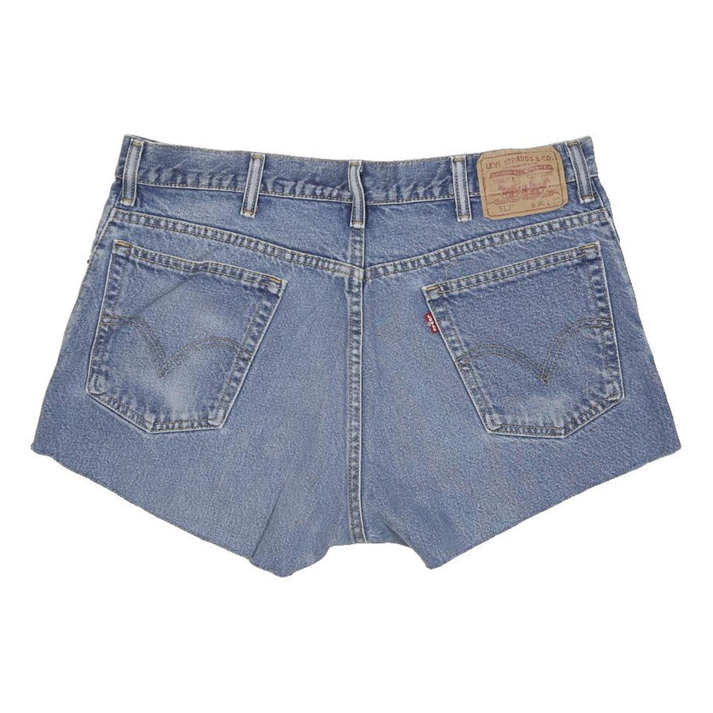 LEVI'S Womens Denim Blue Boot Cut Shorts M W36 Casual Cotton Summer