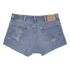 LEVI'S Womens Denim Blue Boot Cut Shorts M W36 Casual Cotton Summer