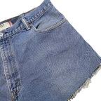 LEVI'S Womens Denim Blue Boot Cut Shorts M W36 Casual Cotton Summer