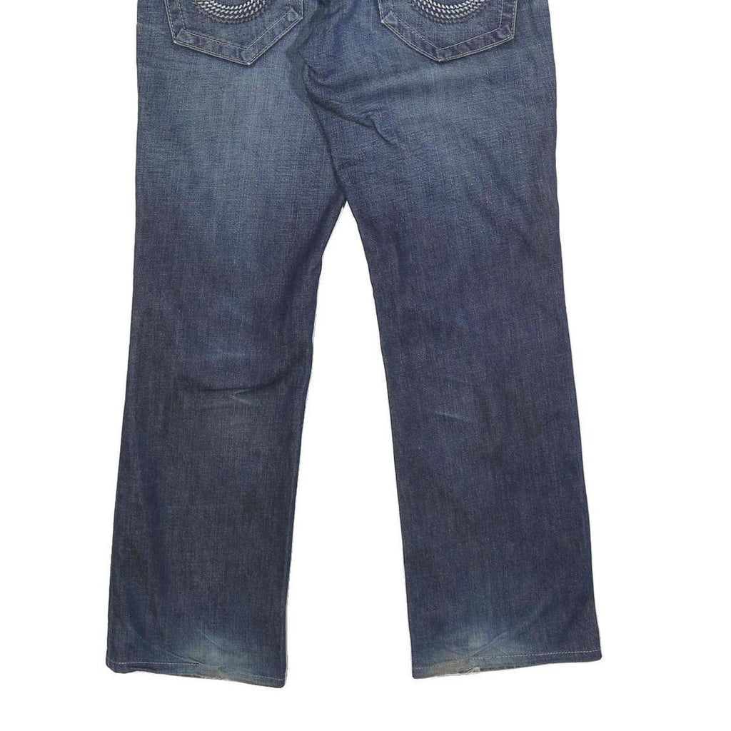 TRUE RELIGION Mens Blue Regular Fit Straight Leg Denim Medium W34 L30 Jeans