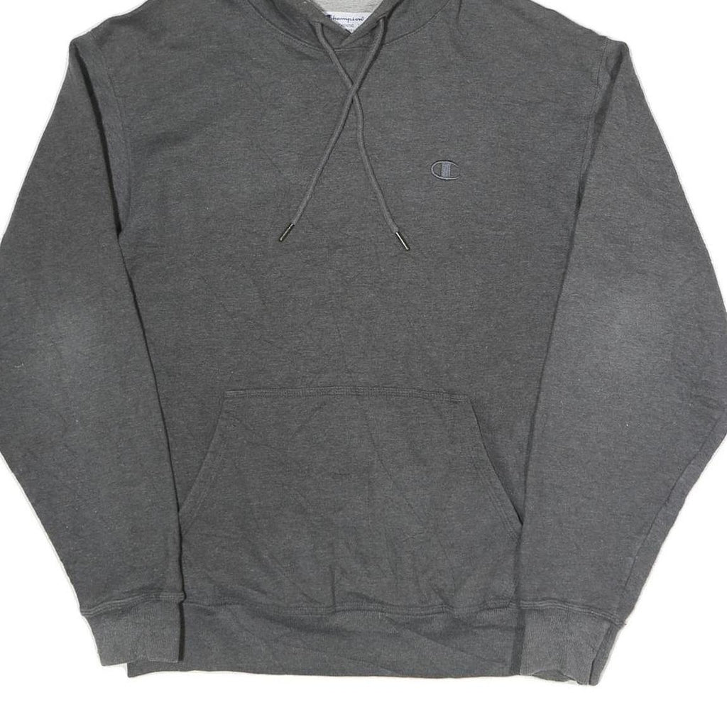 CHAMPION Mens Grey Pullover Hoodie M Classic Comfort Cotton Blend Casual Wear