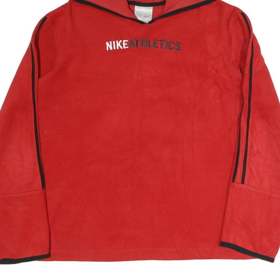 NIKE Womens Red Hoodie XL Nike Athletics Sweatshirt Polyester Blend