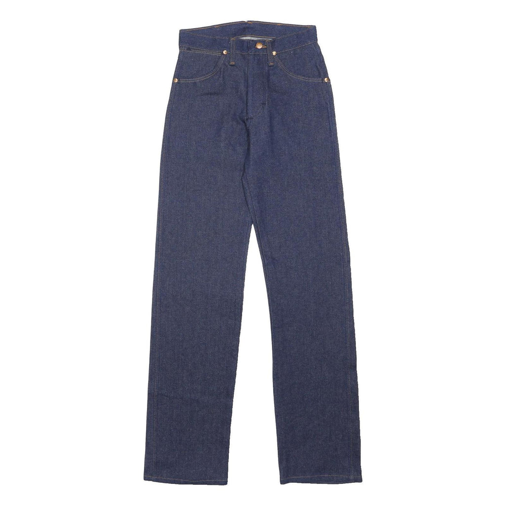 WRANGLER Womens Classic Blue Denim Jeans W26 L34 Zip Straight Cotton Blend