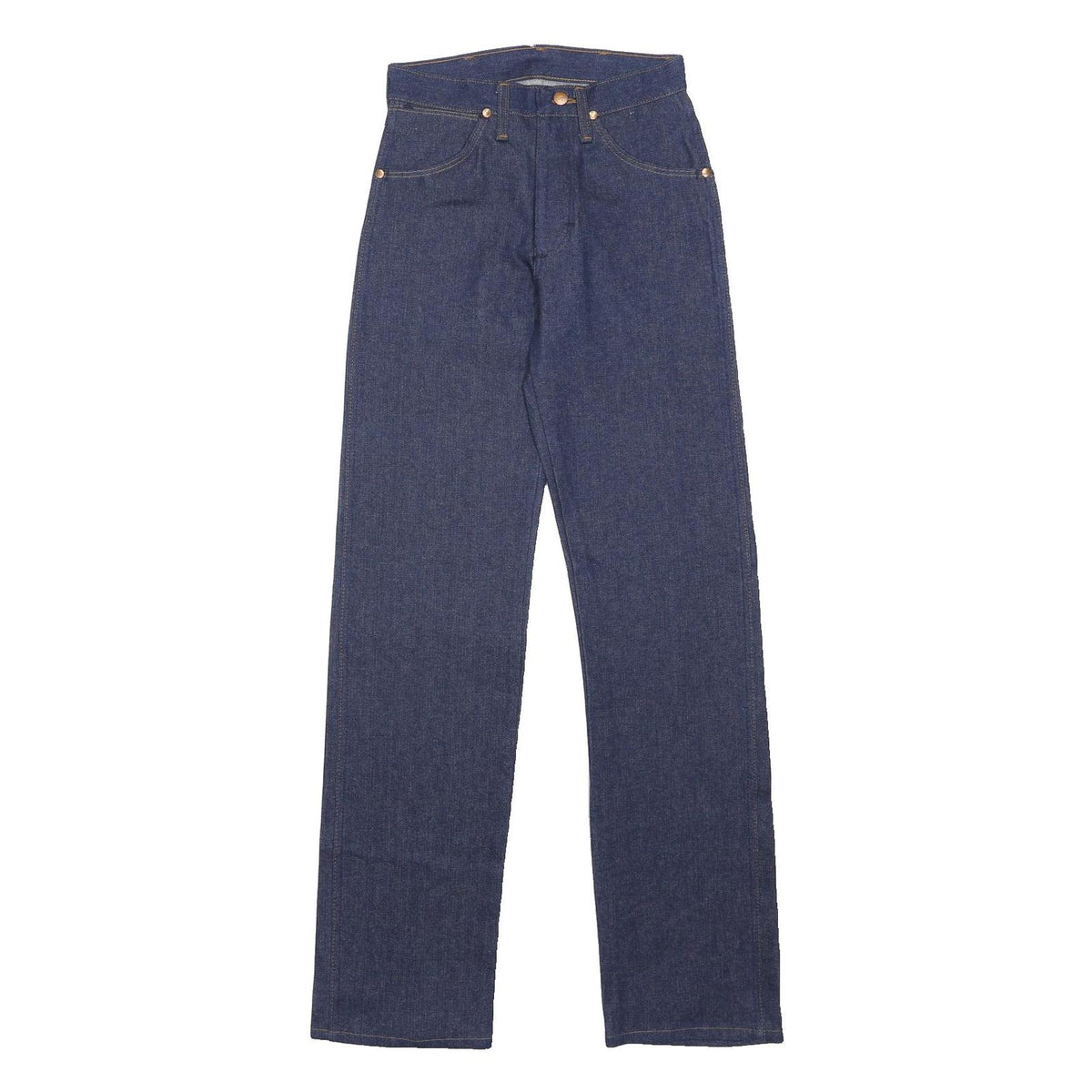 WRANGLER Womens Classic Blue Denim Jeans W26 L34 Zip Straight Cotton Blend