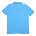 CHAMPION Mens Blue Short Sleeve Plain M Cotton Polo Shirt