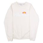 ELLESSE Womens Sweatshirt Cream Crew Neck UK 10