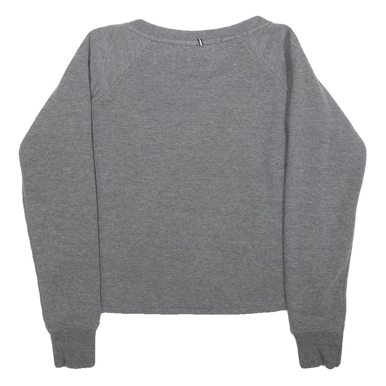 ELLESSE Womens Grey Sweatshirt Crew Neck S Cotton Blend Logo Printed Casual