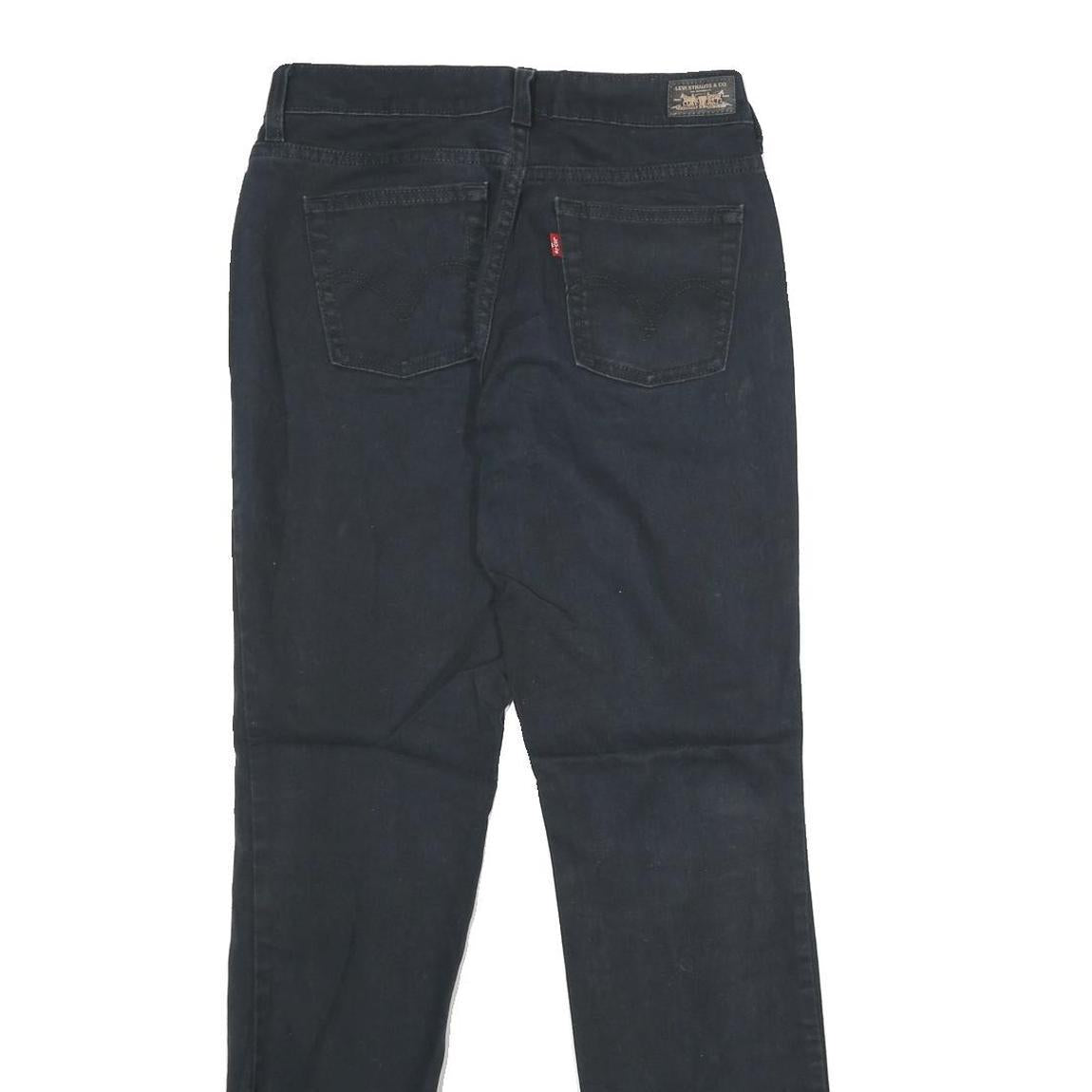 LEVI'S 505 Womens Jeans Black Regular Straight Denim Medium W28 L32 Classic Fit