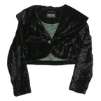SPORTALM Womens Black Velvet Blazer Tailored Jacket M Polyester Blend Button