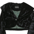 SPORTALM Womens Black Velvet Blazer Tailored Jacket M Polyester Blend Button