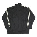 ADIDAS Mens Black & White Classic Zip Up Polyester Blend Track Jacket L