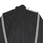 ADIDAS Mens Black & White Classic Zip Up Polyester Blend Track Jacket L