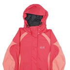 JACK WOLFSKIN Womens Pink & Coral Outdoor Jacket M Polyamide Hooded Zip