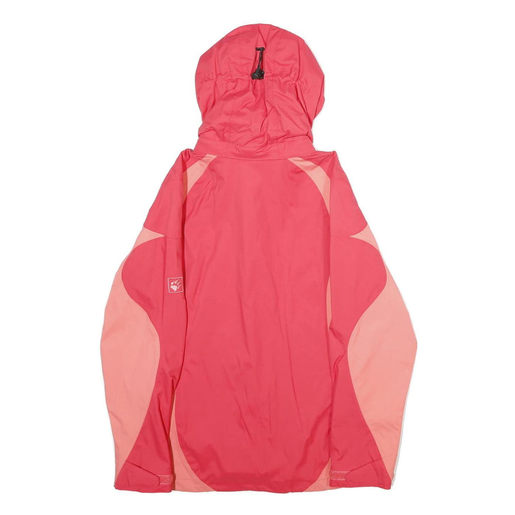 JACK WOLFSKIN Womens Pink & Coral Outdoor Jacket M Polyamide Hooded Zip