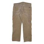 DICKIES Mens Cotton Blend Beige Regular Fit Straight Leg Trousers W36 L30
