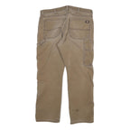 DICKIES Mens Cotton Blend Beige Regular Fit Straight Leg Trousers W36 L30